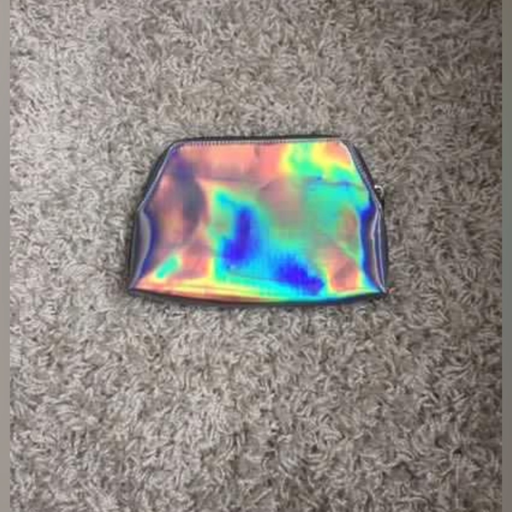 Chrome makeup bag